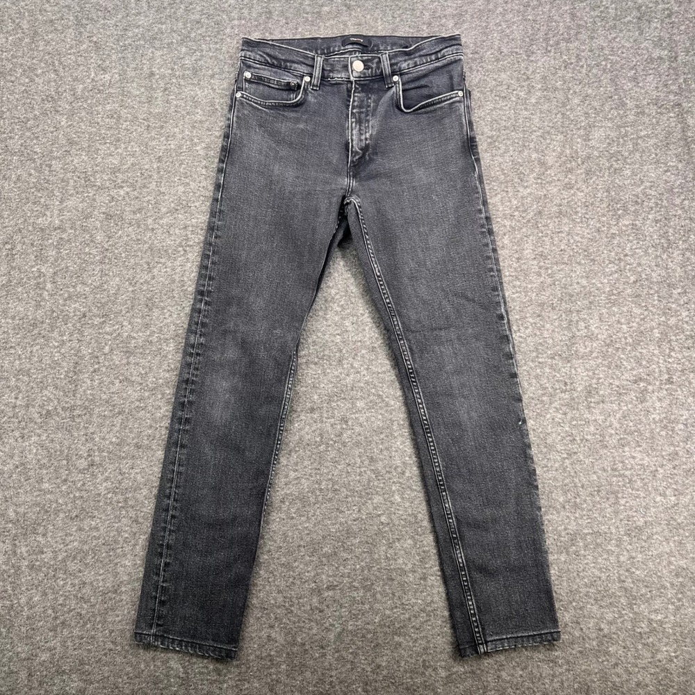 Theory  Slim Fit Jeans Washed Black Stretch Denim‎ Size 28 Preppy Ankle